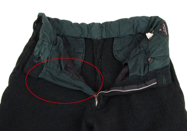 COMME des GARCONS HOMME PLUS Fulling Wool Dark Green Pants Size M