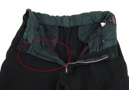 COMME des GARCONS HOMME PLUS Fulling Wool Dark Green Pants Size M