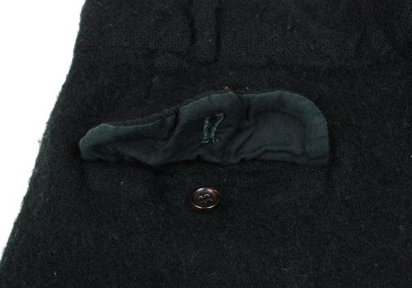 COMME des GARCONS HOMME PLUS Fulling Wool Dark Green Pants Size M