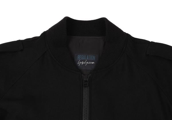 REGULATION yohji yamamoto Rayon Wool Bomber Black Size 2