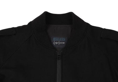 REGULATION yohji yamamoto Rayon Wool Bomber Black Size 2
