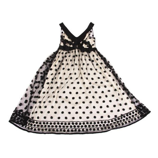 KEITA MARUYAMA Dot Embroidery Mesh Sleeveless Dress Size 1
