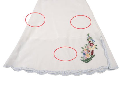 KEITA MARUYAMA Silk Cotton Flower Embroidered Skirt Size 1