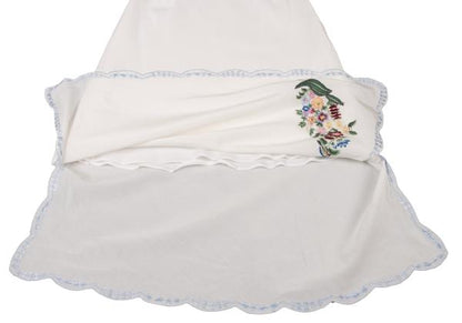 KEITA MARUYAMA Silk Cotton Flower Embroidered Skirt Size 1
