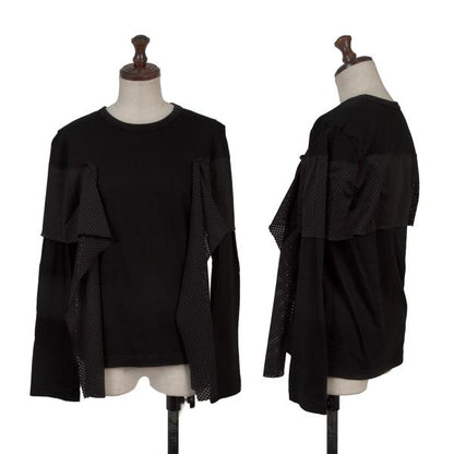 COMME des GARCONS Cotton Mesh Tape Design Top Black Size S