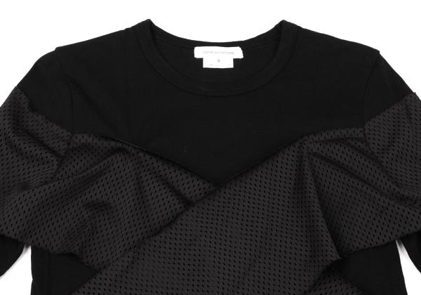 COMME des GARCONS Cotton Mesh Tape Design Top Black Size S