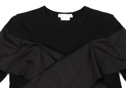 COMME des GARCONS Cotton Mesh Tape Design Top Black Size S