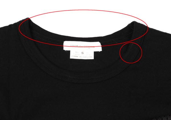 COMME des GARCONS Cotton Mesh Tape Design Top Black Size S