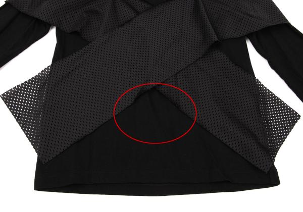 COMME des GARCONS Cotton Mesh Tape Design Top Black Size S
