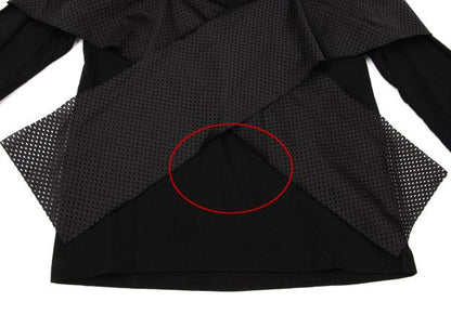 COMME des GARCONS Cotton Mesh Tape Design Top Black Size S