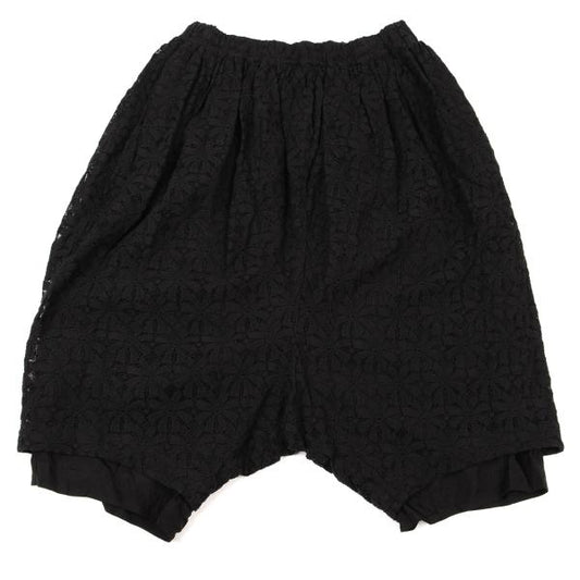 COMME des GARCONS Floral Mesh Layered Pants Black Size XS