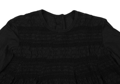 COMME des GARCONS Mesh Border Back Button Long Top Size M
