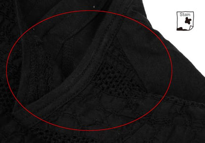 COMME des GARCONS Mesh Border Back Button Long Top Size M