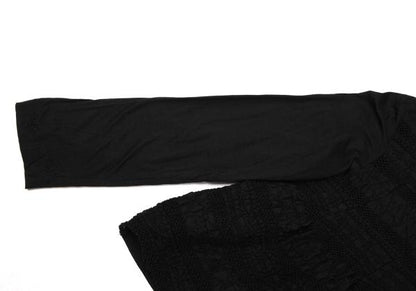 COMME des GARCONS Mesh Border Back Button Long Top Size M