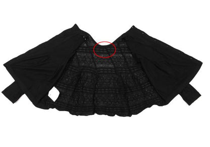 COMME des GARCONS Mesh Border Back Button Long Top Size M