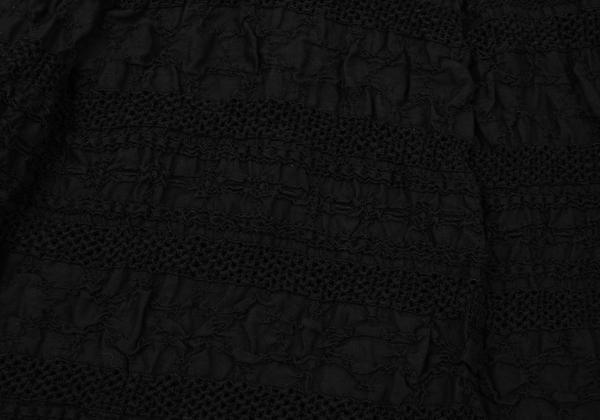 COMME des GARCONS Mesh Border Back Button Long Top Size M