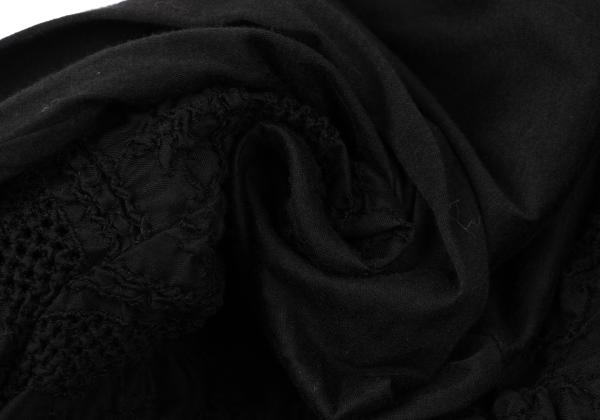 COMME des GARCONS Mesh Border Back Button Long Top Size M