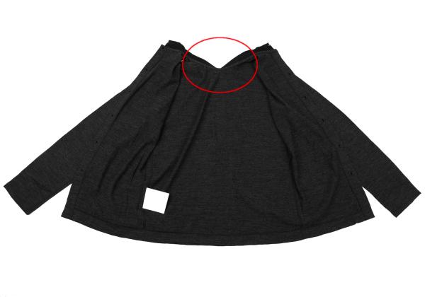 tricot COMME des GARCONS Back Button Knit Blouse Gray Size M