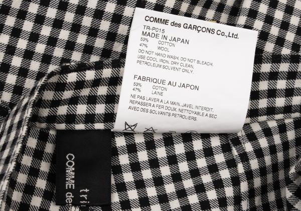 tricot COMME des GARCONS Gingham Check Pants Black Size S