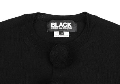 BLACK COMME des GARCONS Pom Pom Wool Cardigan Black Size S