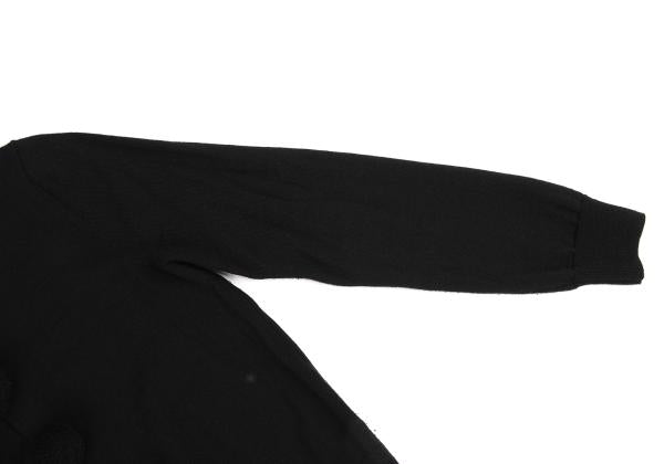 BLACK COMME des GARCONS Pom Pom Wool Cardigan Black Size S