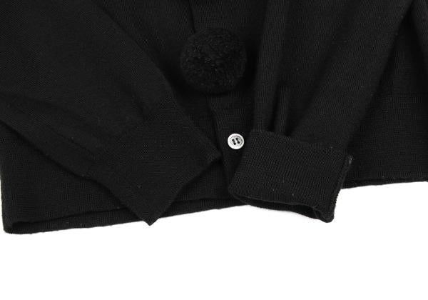 BLACK COMME des GARCONS Pom Pom Wool Cardigan Black Size S