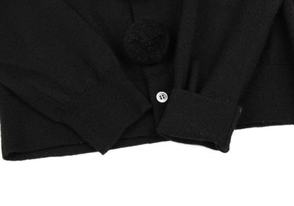 BLACK COMME des GARCONS Pom Pom Wool Cardigan Black Size S