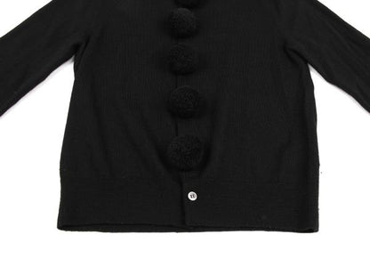 BLACK COMME des GARCONS Pom Pom Wool Cardigan Black Size S