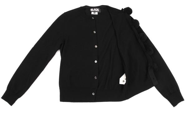 BLACK COMME des GARCONS Pom Pom Wool Cardigan Black Size S