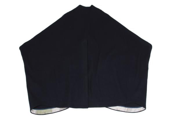 ohta Wool Back Slit Sleeveless Coat Blue Size F