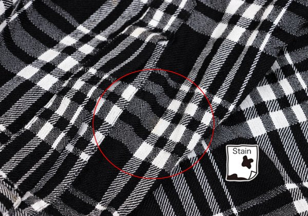 Y's Wool Rayon Check Long Sleeve Shirt Off-Black Size L