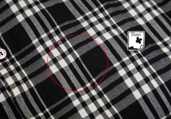 Y's Wool Rayon Check Long Sleeve Shirt Off-Black Size L