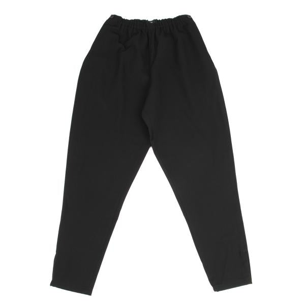 Y's Wool Gabardine Hem Button Tapered Pants Black Size M