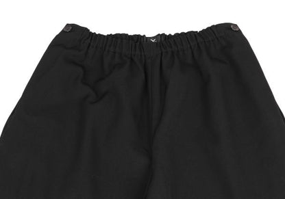 Y's Wool Gabardine Hem Button Tapered Pants Black Size M