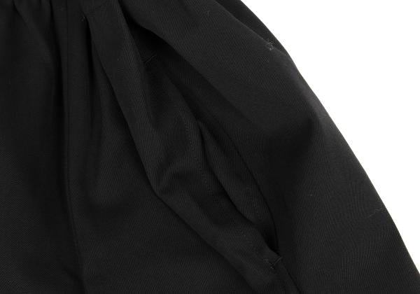 Y's Wool Gabardine Hem Button Tapered Pants Black Size M
