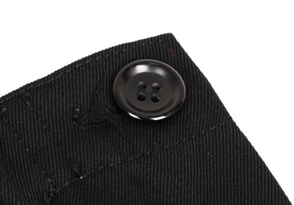 Y's Wool Gabardine Hem Button Tapered Pants Black Size M