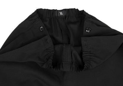Y's Wool Gabardine Hem Button Tapered Pants Black Size M