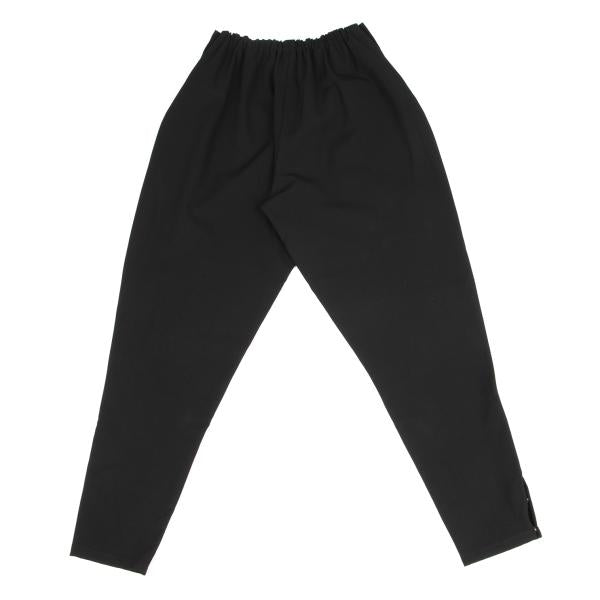 Y's Wool Gabardine Hem Button Tapered Pants Black Size M