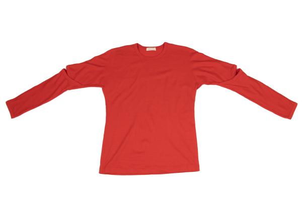 COMME des GARCONS Wool Elbow Cutout Knit Sweater Red Size M