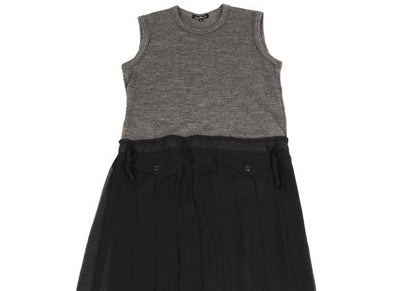 COMME des GARCONS Sheer Pleated Knit Sleeveless Dress Size S