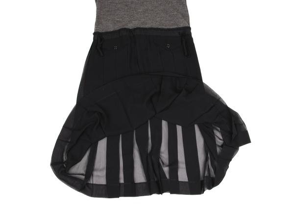 COMME des GARCONS Sheer Pleated Knit Sleeveless Dress Size S
