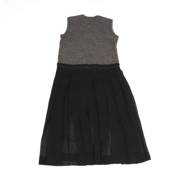 COMME des GARCONS Sheer Pleated Knit Sleeveless Dress Size S