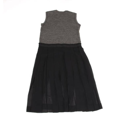 COMME des GARCONS Sheer Pleated Knit Sleeveless Dress Size S