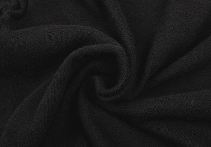 COMME des GARCONS Dyed Wool Knit Round Collar Black Polo Size M