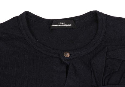 COMME des GARCONS Corsage Applique Cardigan Navy Size M