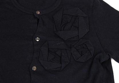 COMME des GARCONS Corsage Applique Cardigan Navy Size M