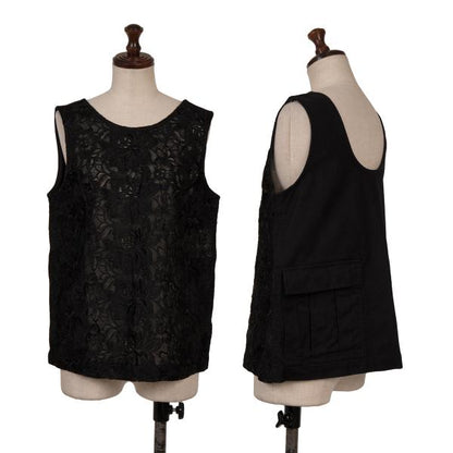 COMME des GARCONS Embroidered Chiffon Vest Black Size S
