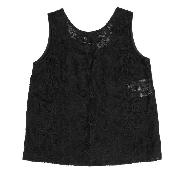 COMME des GARCONS Embroidered Chiffon Vest Black Size S