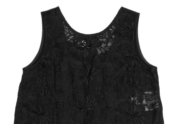 COMME des GARCONS Embroidered Chiffon Vest Black Size S