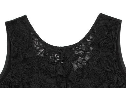 COMME des GARCONS Embroidered Chiffon Vest Black Size S